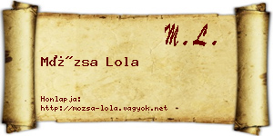 Mózsa Lola névjegykártya